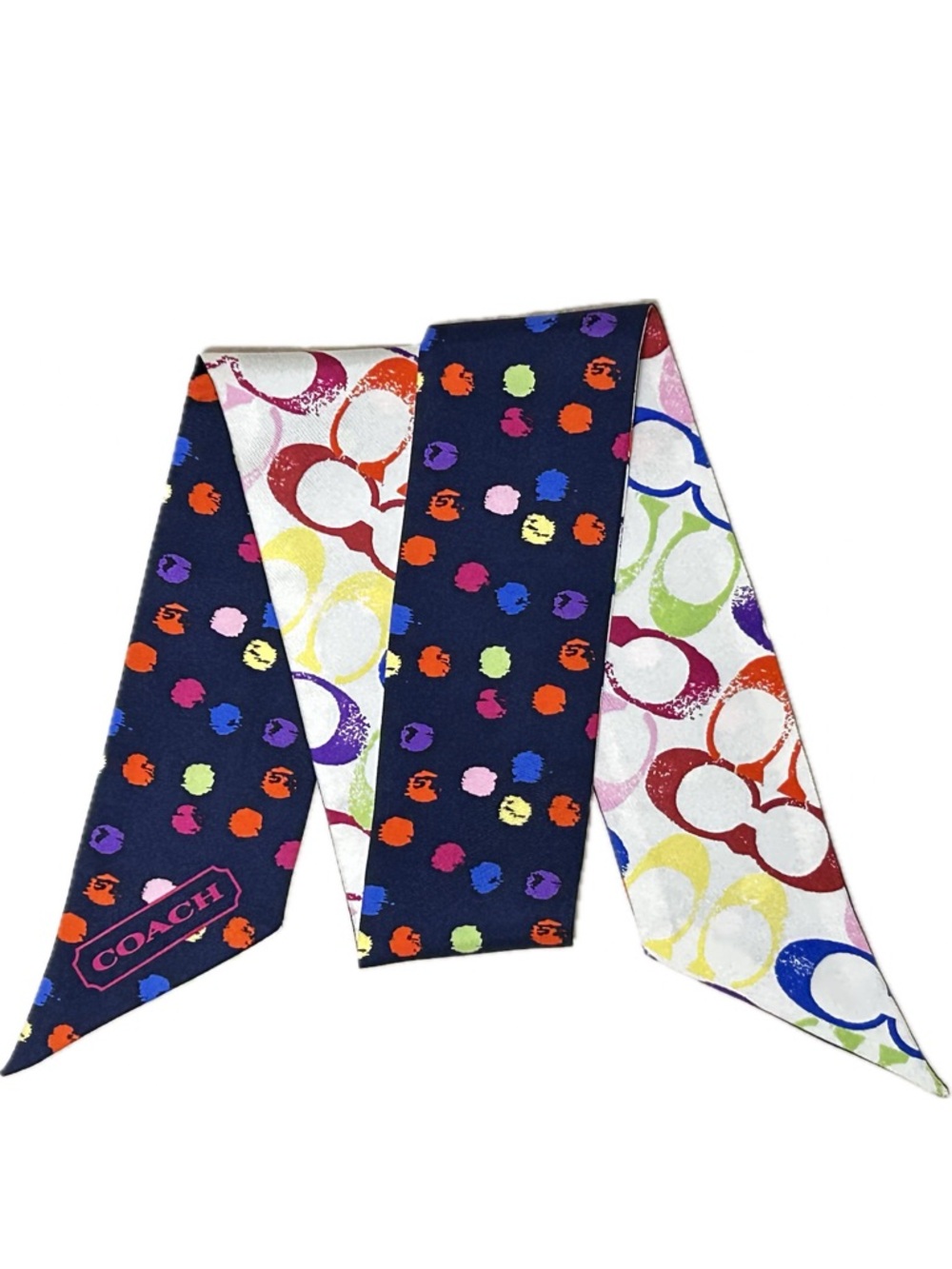 COACH 💯 Silk Skinny Scarf - Picture 6 of 6